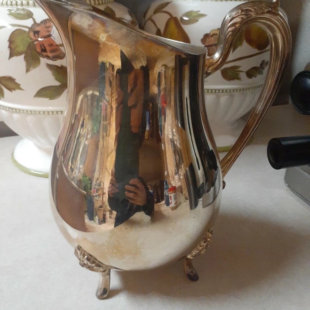 Newport by Gorham Silverplate Water Pitcher with Ice Lip P530